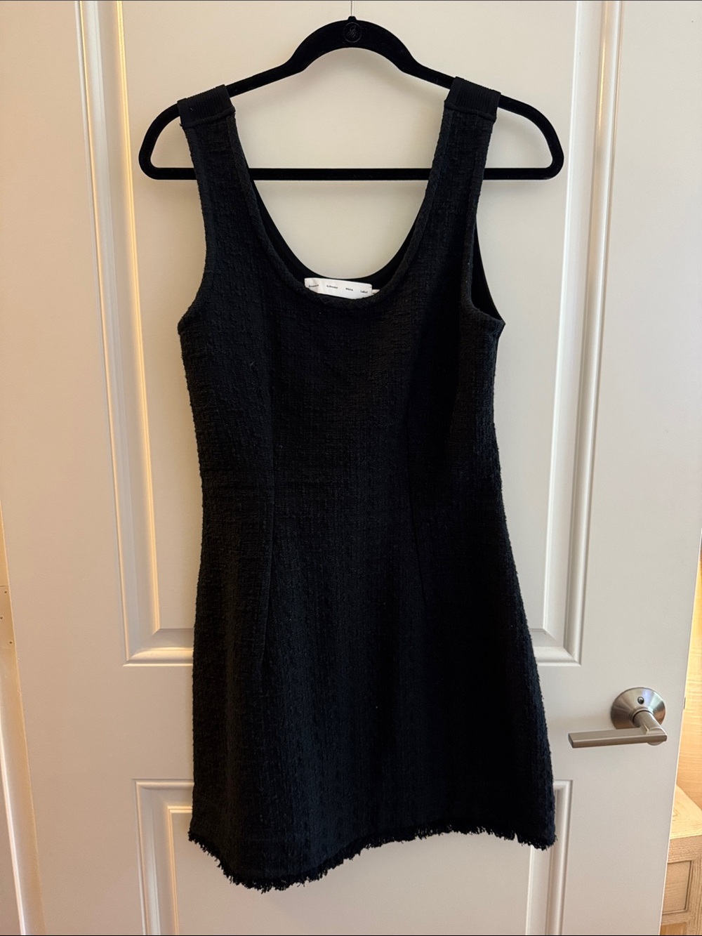 Proenza Schouler Black Sleeveless Textured Mini Dress
